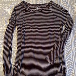 Striped long-sleeve American Eagle shirt
